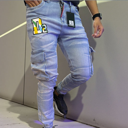 REF. Dsquared 131 Jean Cargo Tono Claro